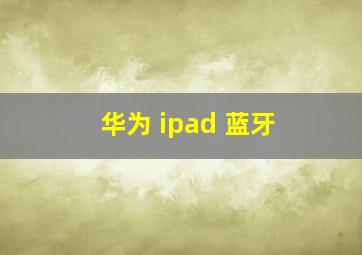 华为 ipad 蓝牙